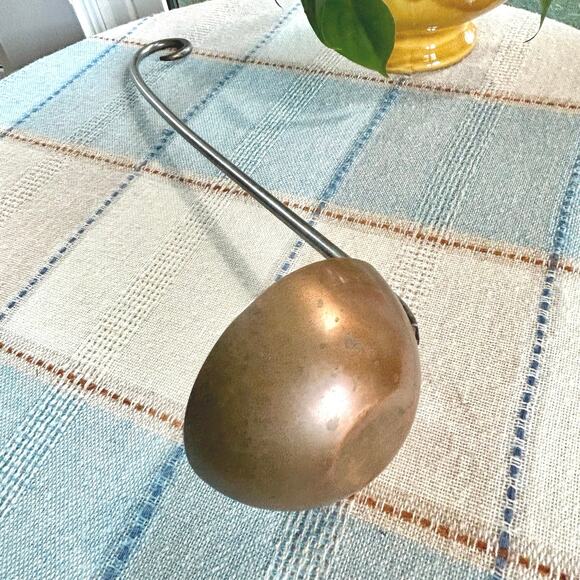 Vintage 18″ Hand‑Forged Copper Soup Ladle with Iron Handle - Picture 5 of 15